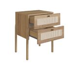 Conjunto Cabeceira Solteiro 90cm E Mesa De Cabeceira 2 Gaveta