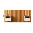 Conjunto Cabeceira Solteiro Ripada Com Led E 2 Mesas De Cabec