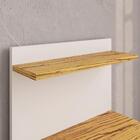 Conjunto Cabeceira Suspensa Cama Casal Box 1,40 Bege E Kit 2