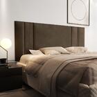 Conjunto Cabeceira Suspensa Cama Casal Box 1,40 Marrom E Kit