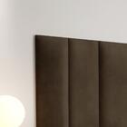 Conjunto Cabeceira Suspensa Cama Casal Box 1,40 Marrom E Kit