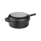 Conjunto Caçarola E Frigideira Multiuso De Ferro Fundido