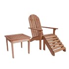 Conjunto Cadeira Andiroback Com Apoio E Mesinha De Centro Mad