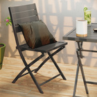 Conjunto Cadeira Alumínio Xara II Cinza Escuro 45X40,5X43cm 2 peças Naterial