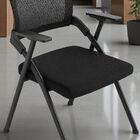 Conjunto Cadeira De Escritório Dobrável Axis - Preta - 3 Cade