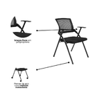 Conjunto Cadeira De Escritório Dobrável Axis - Preta - 3 Cade