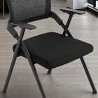 Conjunto Cadeira De Escritório Dobrável Axis - Preta - 3 Cade