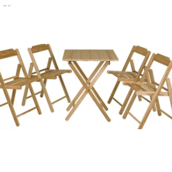 Conjunto Cadeiras Mesa Madeira Tramontina Beer Dobrável Madei