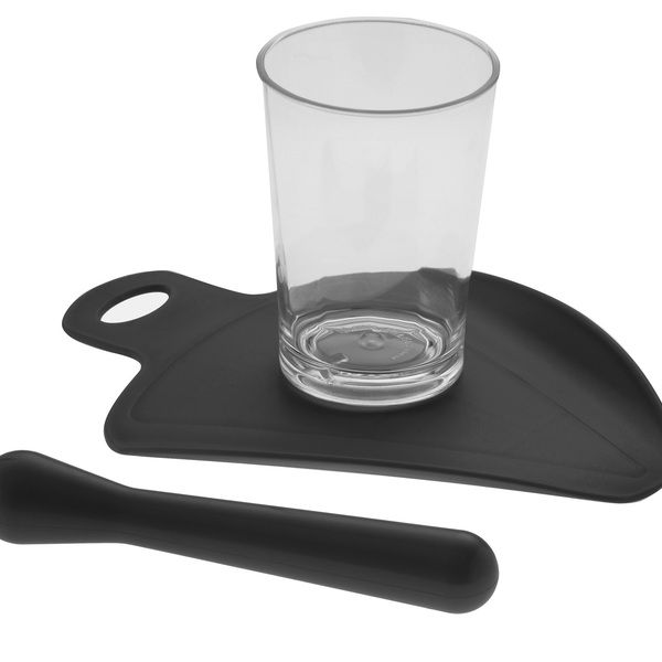 Conjunto Caipirinha Pop Com Copo Socador E Tábua Forma Inox