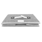 Conjunto Caixa Organizadora Linho Cinza Grande E Média - Yazi