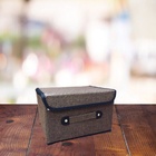 Conjunto Caixa Organizadora Linho Marrom 3 Tamanhos - Yazi