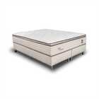 Conjunto Cama Box 37cm + Colchão Mola Queen Size Malha Pocket