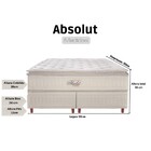 Conjunto Cama Box  + Colchão King Size Mola Ensacada Absolut