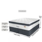 Conjunto Cama Box  + Colchão King Size Mola Ensacada Nature C
