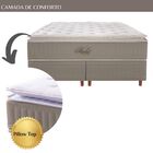 Conjunto Cama Box  + Colchão Queen Size Mola Ensacada Confort
