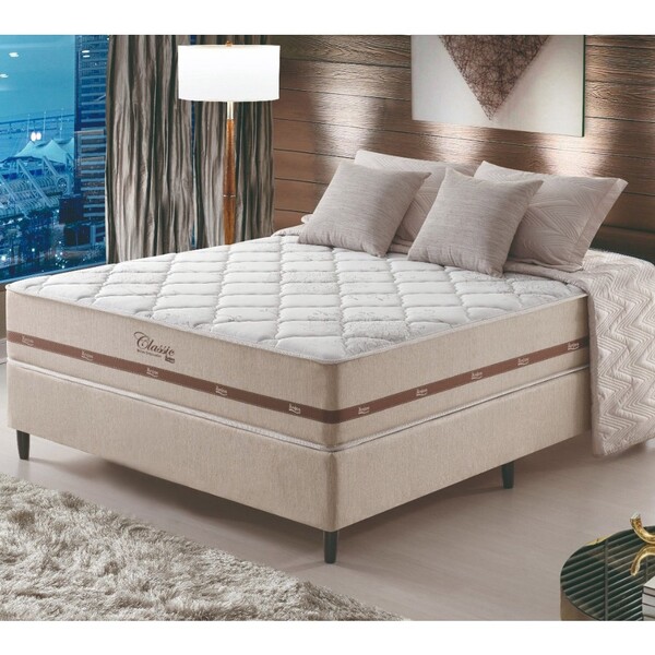 Conjunto Cama Box + Colchão Casal Molas Ensacadas Classic 138