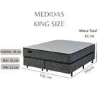 Conjunto Cama Box + Colchão King 193x203x63cm Molas Ensacadas