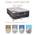 Conjunto Cama Box + Colchão King Super Luxo Látex Slx One Fac