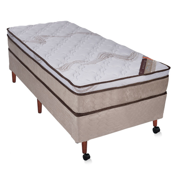 Conjunto Cama Box + Colchão Solteiro Revolution Pocket Hibrid
