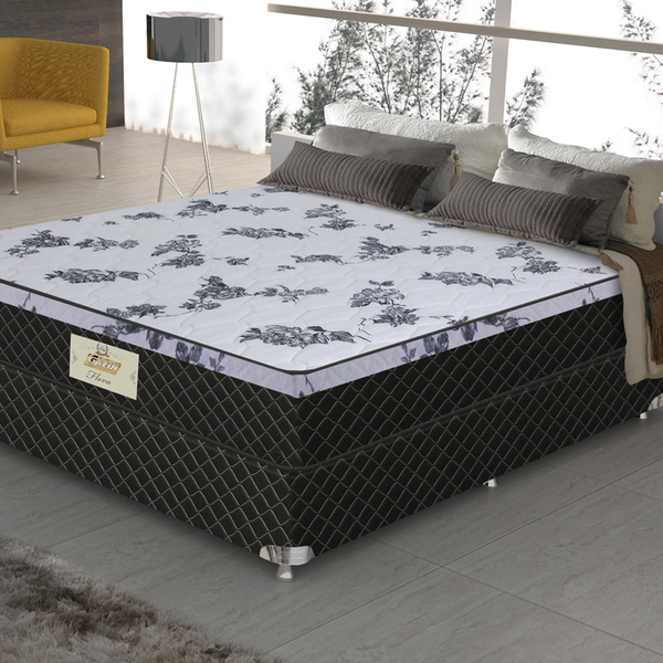 Conjunto Cama Box (Colchão + Box) Gazin Mola Flora (Molas Bon