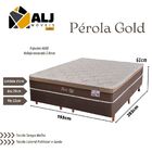 Conjunto Cama Box+ Colchão  King Size Mola Ensacada Perola Go