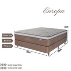 Conjunto Cama Box+ Colchão Casal  Mola Ensacada Europa 138x18