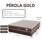 Conjunto Cama Box+ Colchão Casal Mola Ensacada Perola Gold 13