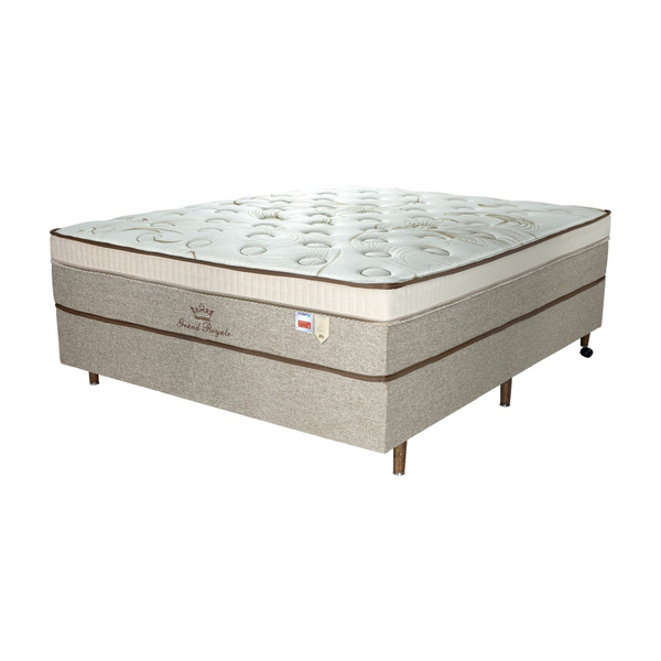 Conjunto Cama Box+ Colchão Casal Size Mola Ensacada Grand Rel