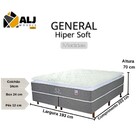 Conjunto Cama Box+ Colchão King Size Mola Ensacada General Hi