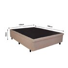 Conjunto Cama Box Baú Casal 138x188cm Em Courino Com Colchão
