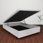 Conjunto Cama Box Baú Casal 138x188cm Em Courino Com Colchão