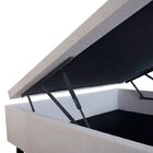 Conjunto Cama Box Baú Casal 138x188cm Em Courino Com Colchão