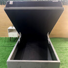 Conjunto Cama Box Baú Casal Blindada Sued Cinza 1 38x1 88 + C