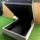 Conjunto Cama Box Baú Casal Blindada Sued Cinza 1 38x1 88 + C