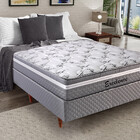 Conjunto Cama Box Casal Colchão Mola Ensacada Conforto Firme