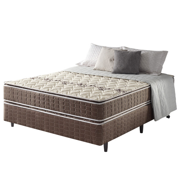 Conjunto Cama Box Casal Espuma D28/d70 Dupla Face Orleans 2 P