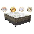 Conjunto Cama Box Casal Gold Ultragel De Molas Ensacadas E Vi