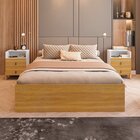 Conjunto Cama Box Casal Lia Com Mesa De Cabeceira Com 1 Nicho