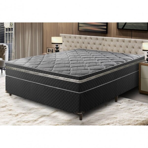 Conjunto Cama Box Casal Molas Ensacadas 188x138x42cm Active U
