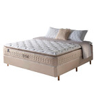 Conjunto Cama Box Casal Molas Ensacadas Pillow Top Macio Cinc