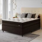 Conjunto Cama Box Casal Zoe Com Molas Ensacadas 138 X 188 X 6