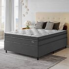 Conjunto Cama Box Casal Zoe Com Molas Ensacadas 138 X 188 X 6