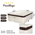 Conjunto Cama Box+colchão Casal Mola Ensacada Privillege138x1