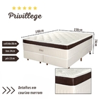 Conjunto Cama Box+colchão Queen Size Mola Ensacada Privillege