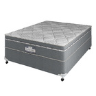 Conjunto Cama Box Com Colchão Casal Molas Lfk Potenza 138 X 1