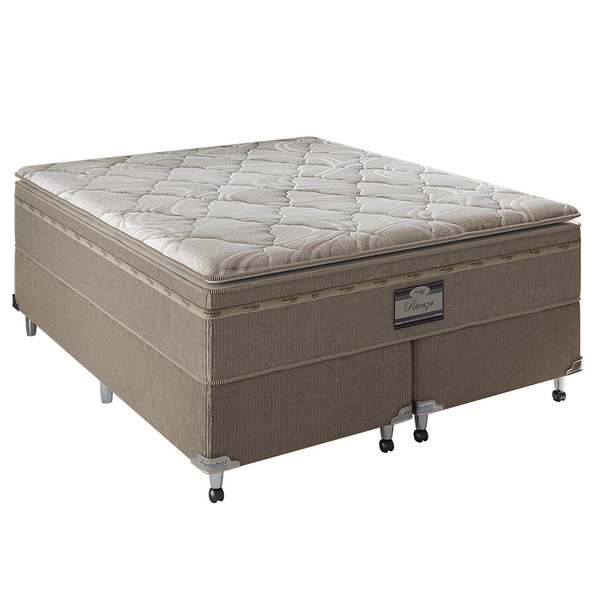 Conjunto Cama Box Com Colchão Queen Molas Lfk Potenza Platinum 158