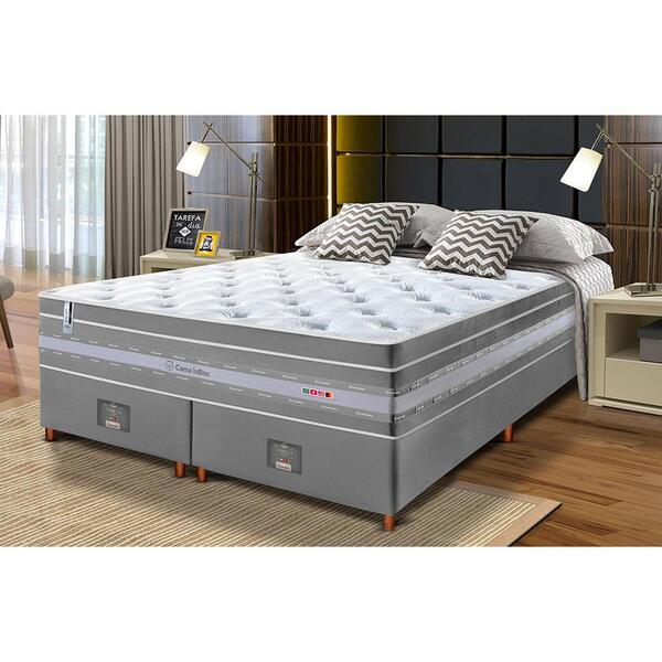 Conjunto Cama Box King De Molas Ensacadas Cama Inbox Select E