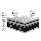 Conjunto Cama Box King De Molas Ensacadas D33 Com Pillow Top