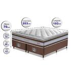 Conjunto Cama Box King De Molas Ensacadas D33 Com Pillow Top