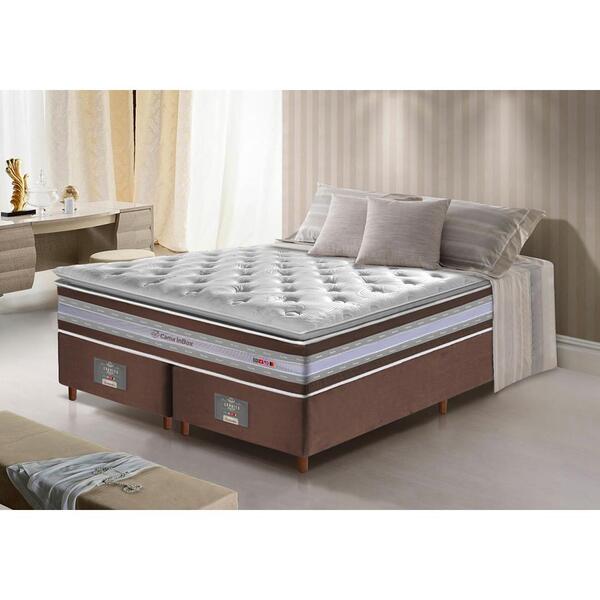 Conjunto Cama Box King De Molas Ensacadas D33 Com Pillow Top